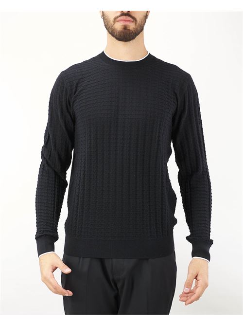 Pure wool, silk and cashmere jacquard sweater Paolo Pecora PAOLO PECORA | Sweater | A070F0089000